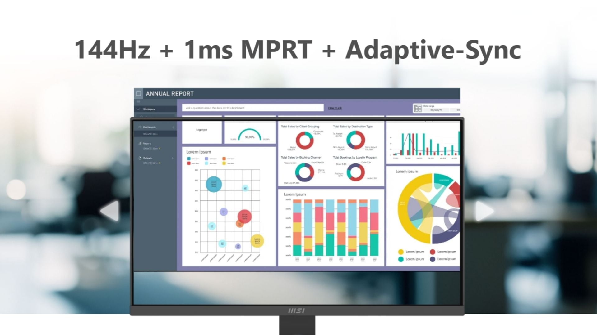 Màn hình MSI PRO MP273L E14 - Tần số quét 144Hz và Adaptive-Sync