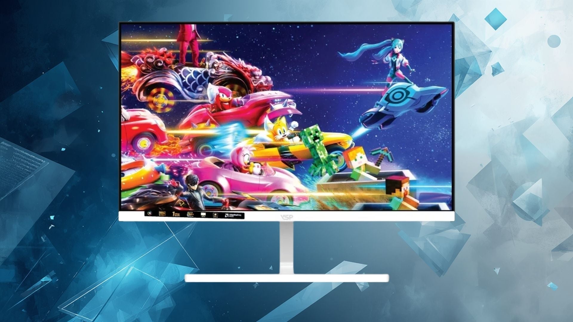 Màn hình văn phòng VSP IP2409SG White hiện đại, cân bằng giữa hiệu năng và thẩm mỹ