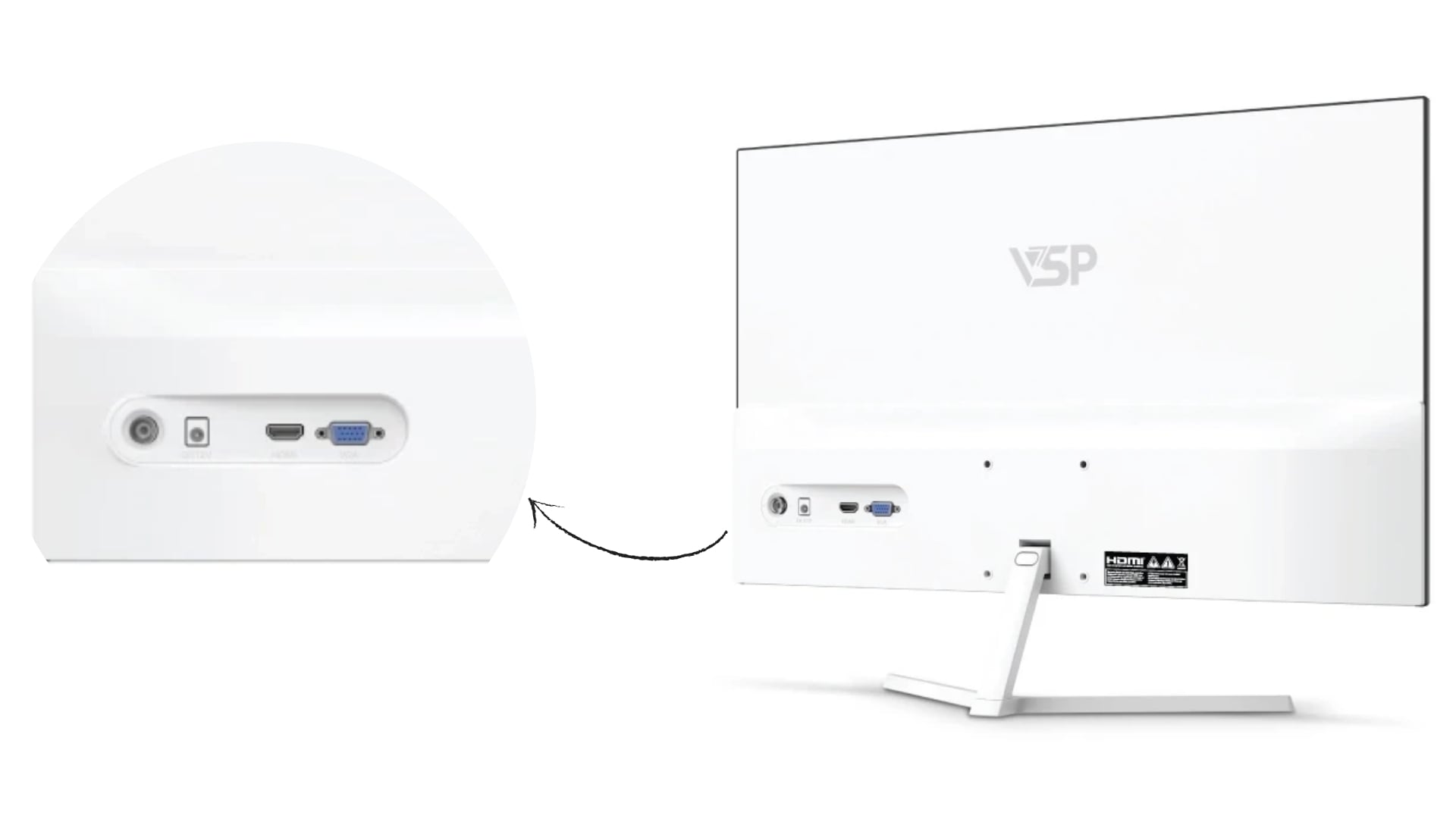 Màn Hình VSP IP2706SG Trắng - Kết nối đơn giản, dễ dùng