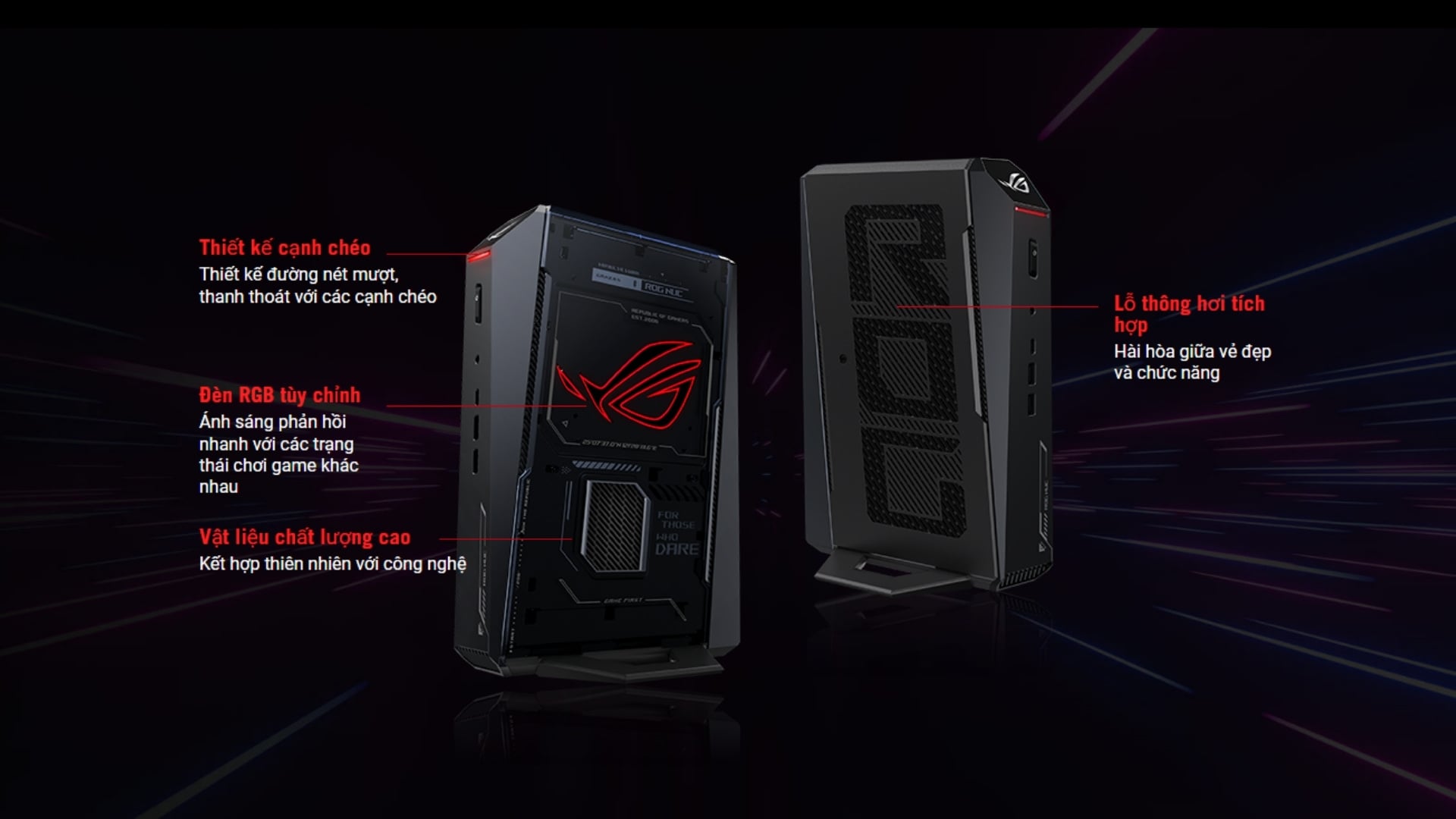 Thiết kế & Kích thước Mini PC ASUS NUC ROG NUC15JNK – Mini PC 3L nhỏ gọn, đậm chất ROG