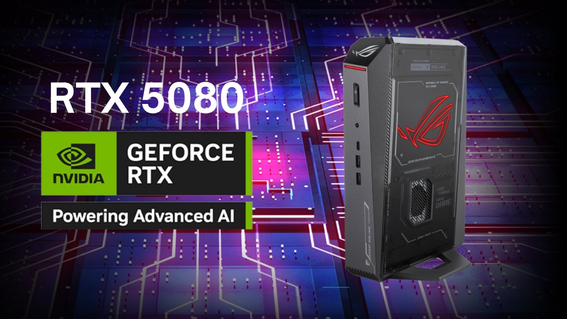 Mini PC ASUS NUC ROG NUC15JNK – GPU NVIDIA GeForce RTX 5080 Laptop GPU – Gaming & Sáng tạo đỉnh cao