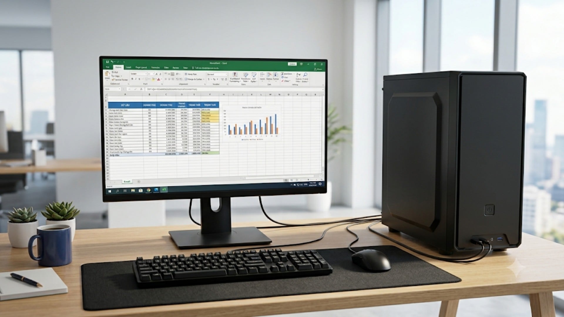 Một bộ PC văn&nbsp; phòng ráp sẵn trong tầm giá 7-8 triệu đồng