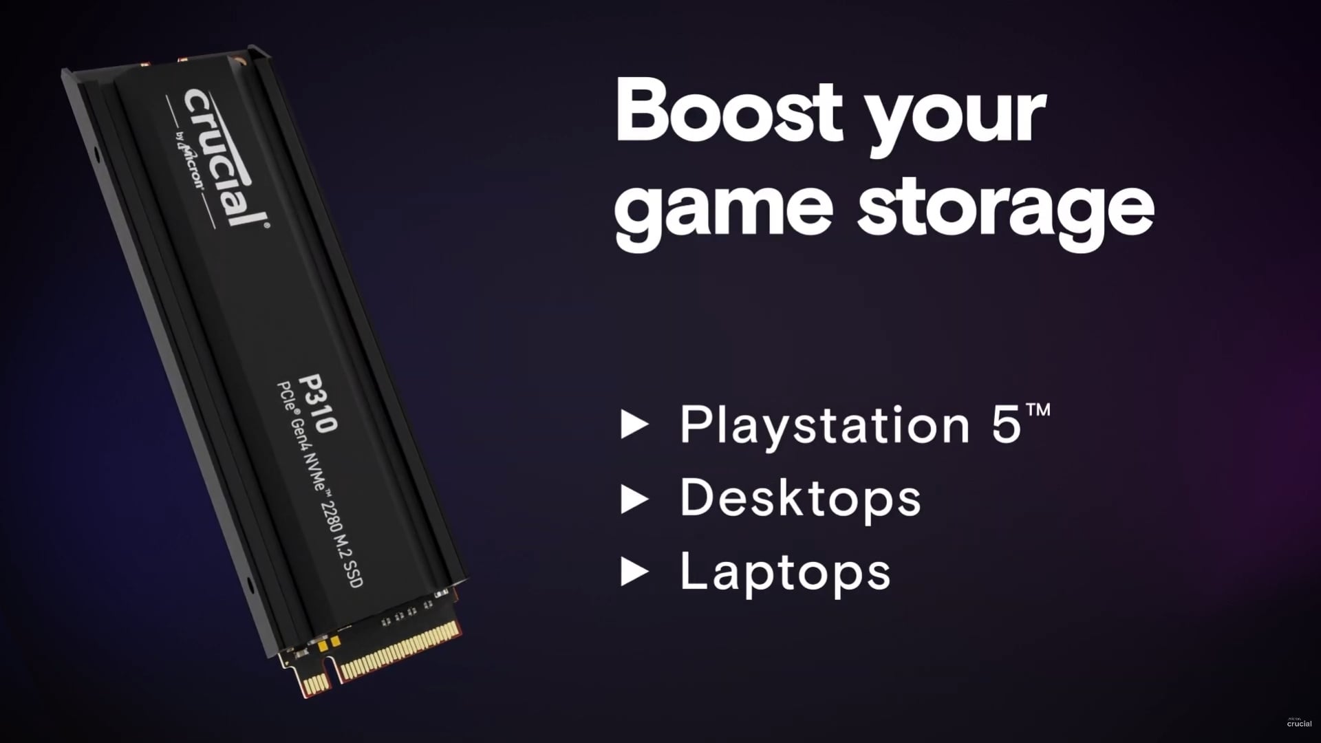 SSD Crucial P310 1TB NVMe Gen4 -&nbsp;Thiết kế tối ưu nhiệt