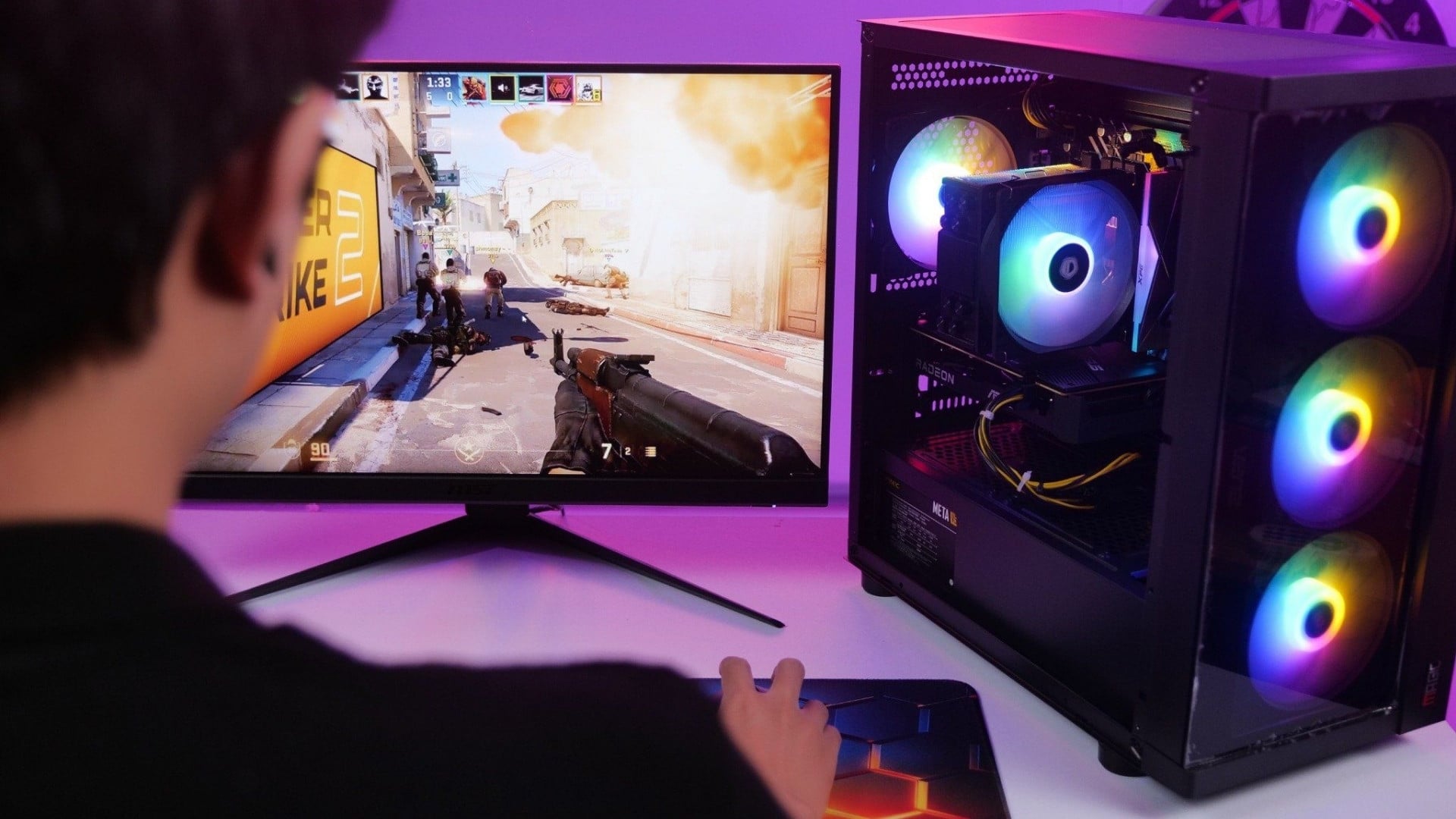 PC Gaming STAR Falcon E – RAM Adata XPG D50 RGB 16GB DDR4 3200MHz và Ổ cứng SSD Patriot P300 256GB NVMe