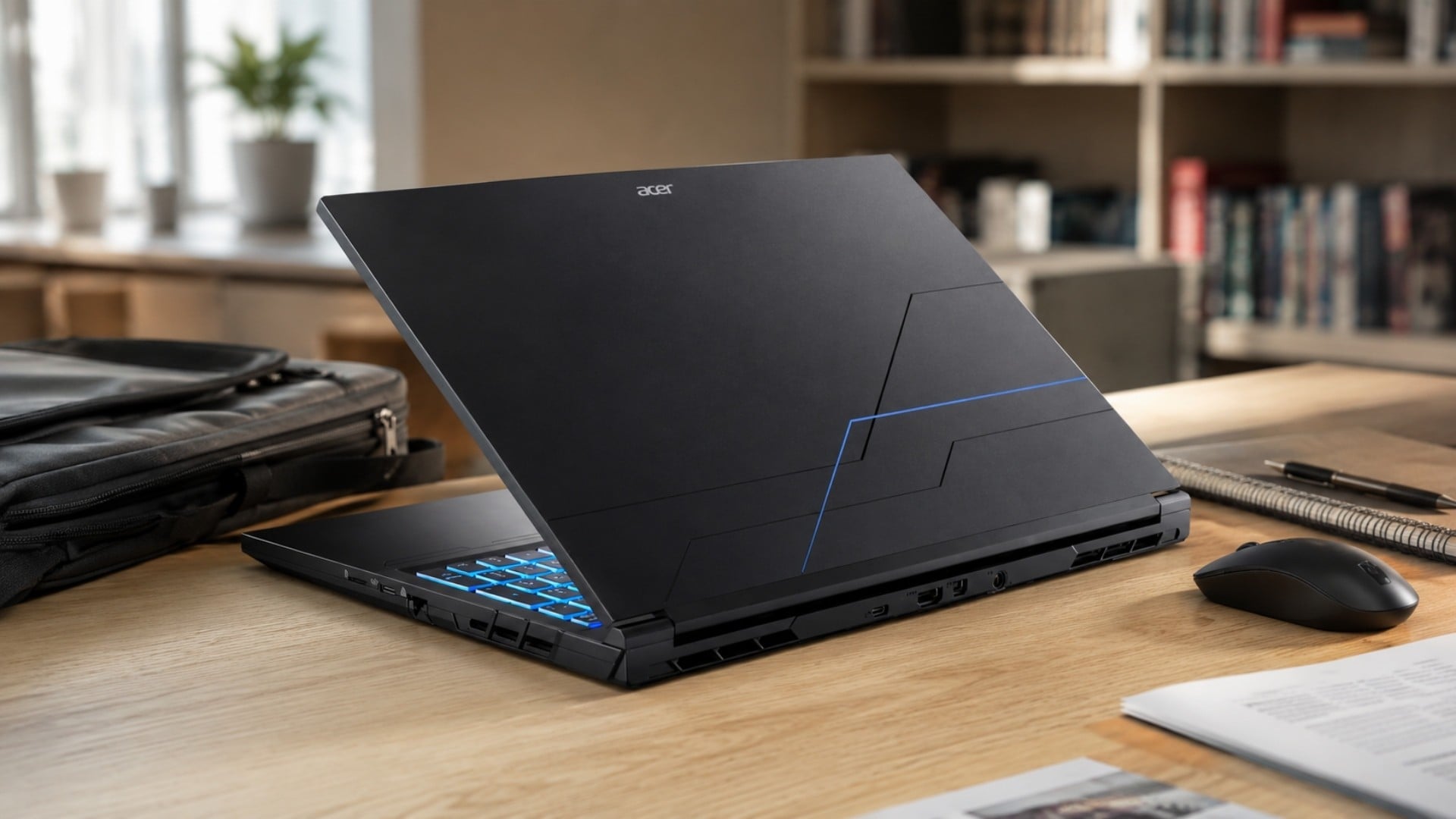 Acer Aspire 7 sử dụng màu Titanium Black cùng phần nắp kim loại