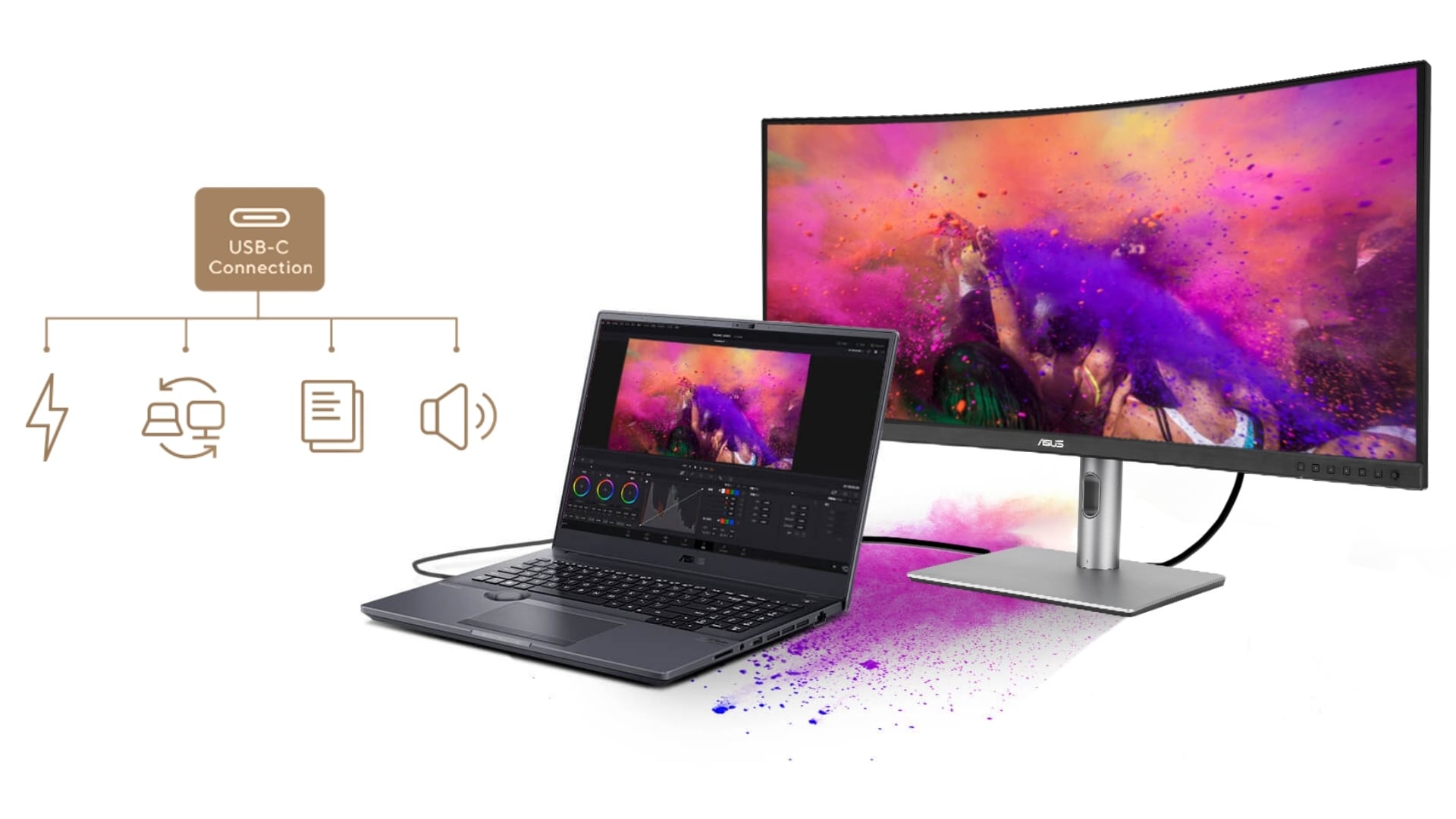 TINHOCNGOISAO.COM Màn Hình Đồ Họa ASUS ProArt PA34VCNV – Kết nối toàn diện với USB-C 96W