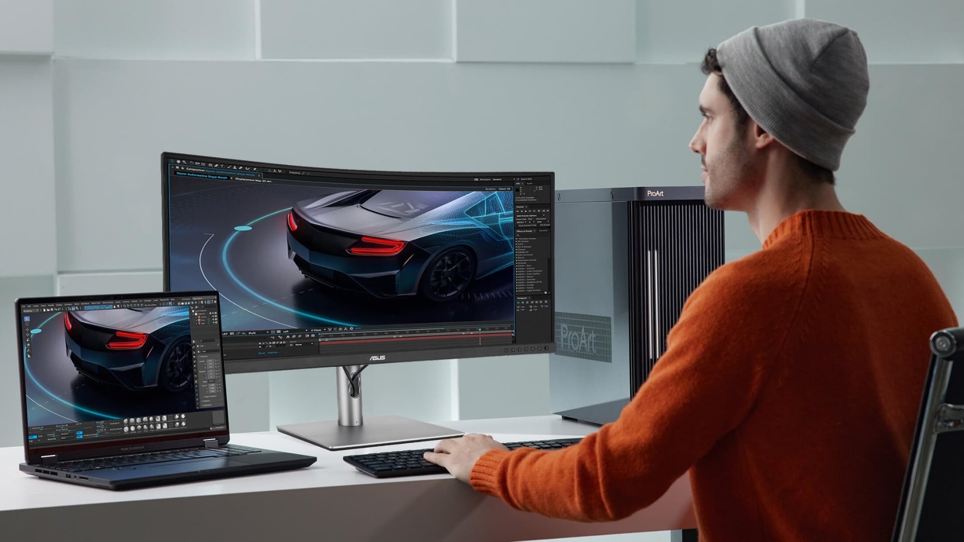 TINHOCNGOISAO.COM Màn Hình Đồ Họa ASUS ProArt PA34VCNV – Màn hình cong 34 inch 21:9