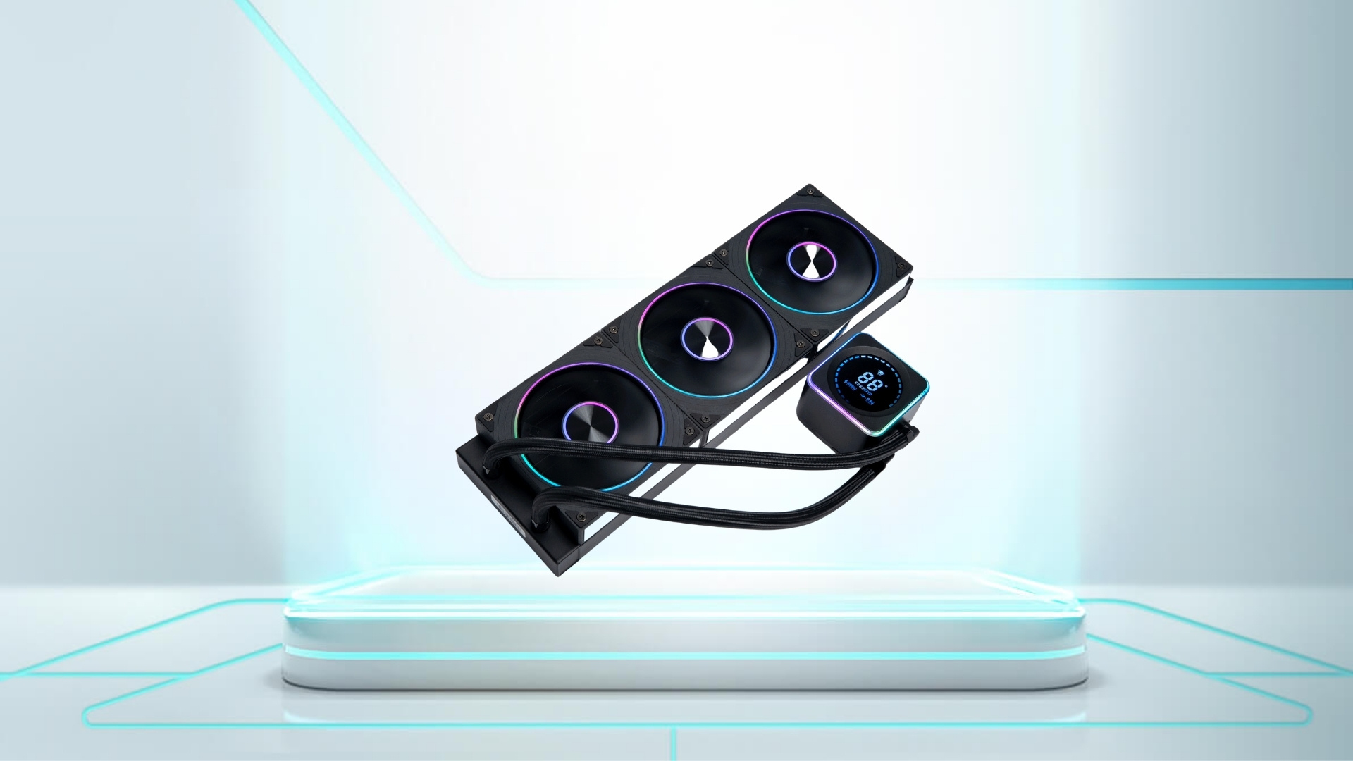 PC STAR Pegasus SS - tản nhiệt&nbsp;Leopard AstroBeat 360 Digital ARGB - Black