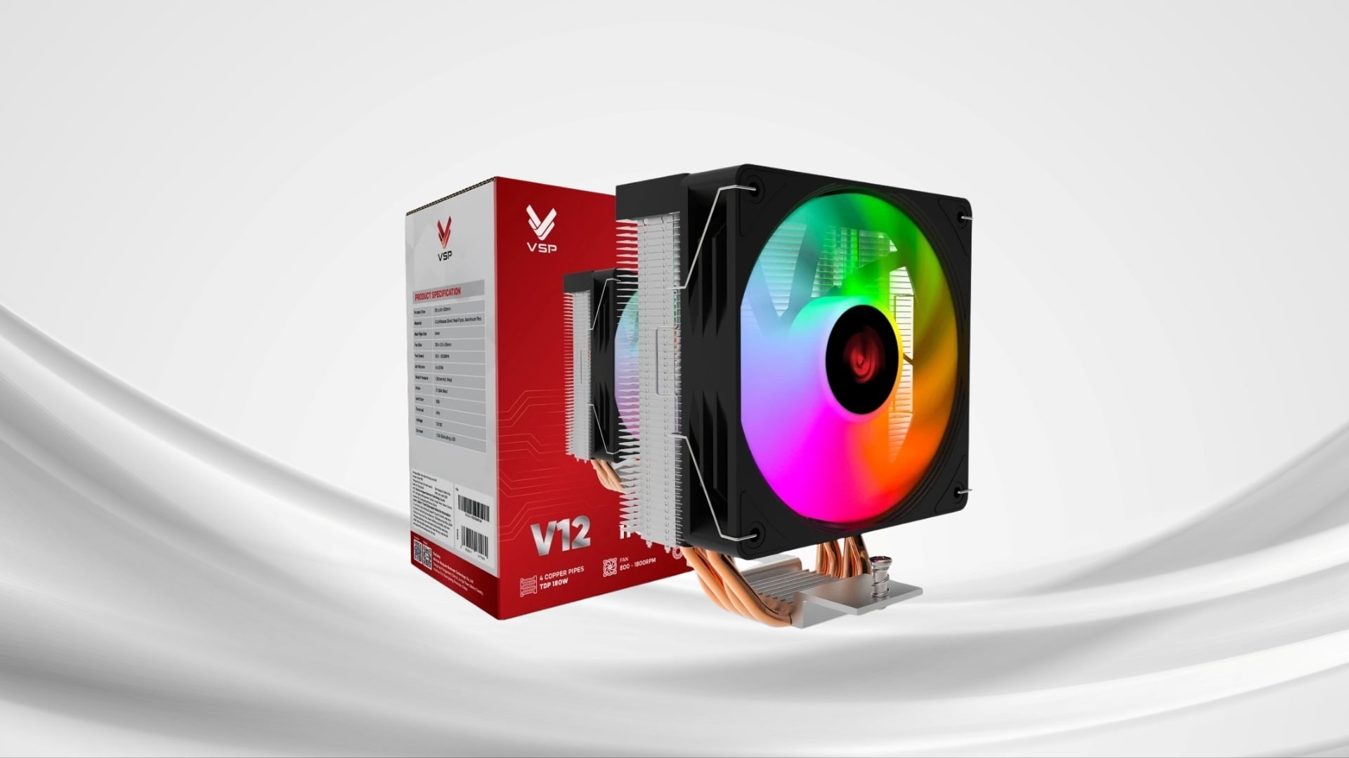 Tản Nhiệt Khí VSP V12 Infinity – Giải Pháp Làm Mát Ổn Định Cho Cấu Hình PC Hiện Đại