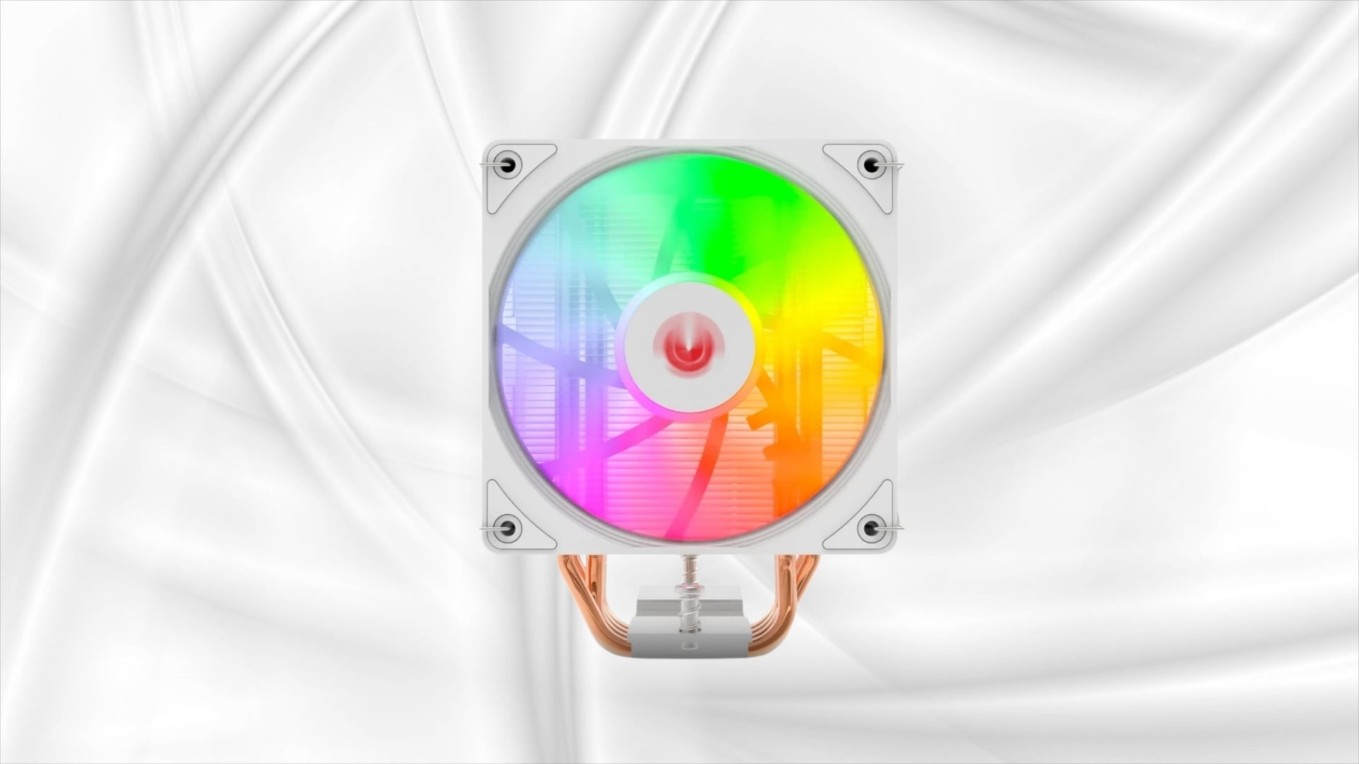 Tản Nhiệt Khí VSP V12 Infinity Trắng - Hệ thống RGB tông trắng