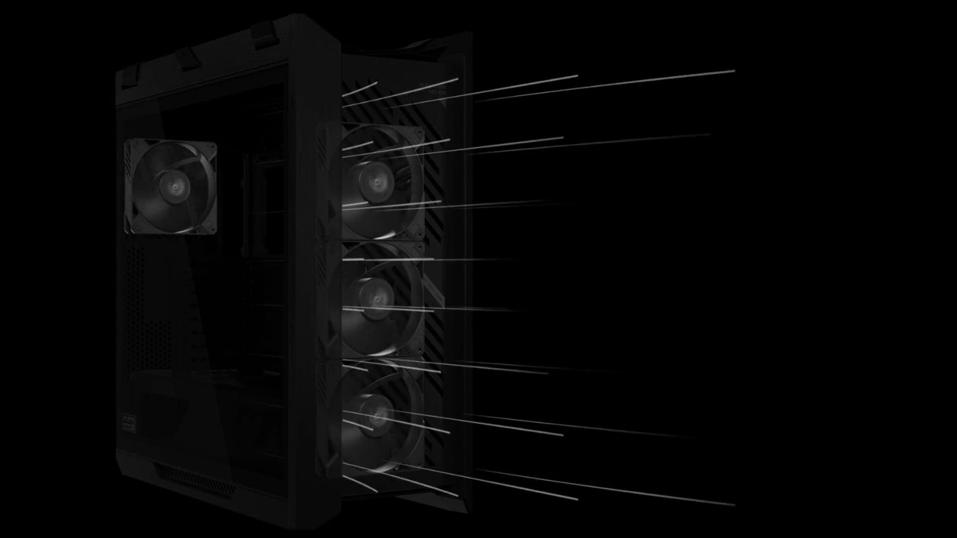 Thùng Máy Asus ROG Strix Helios II GX601S | Kèm Sẵn 4 Fan | Đen&nbsp;-&nbsp;Hiệu suất tản nhiệt vượt trội