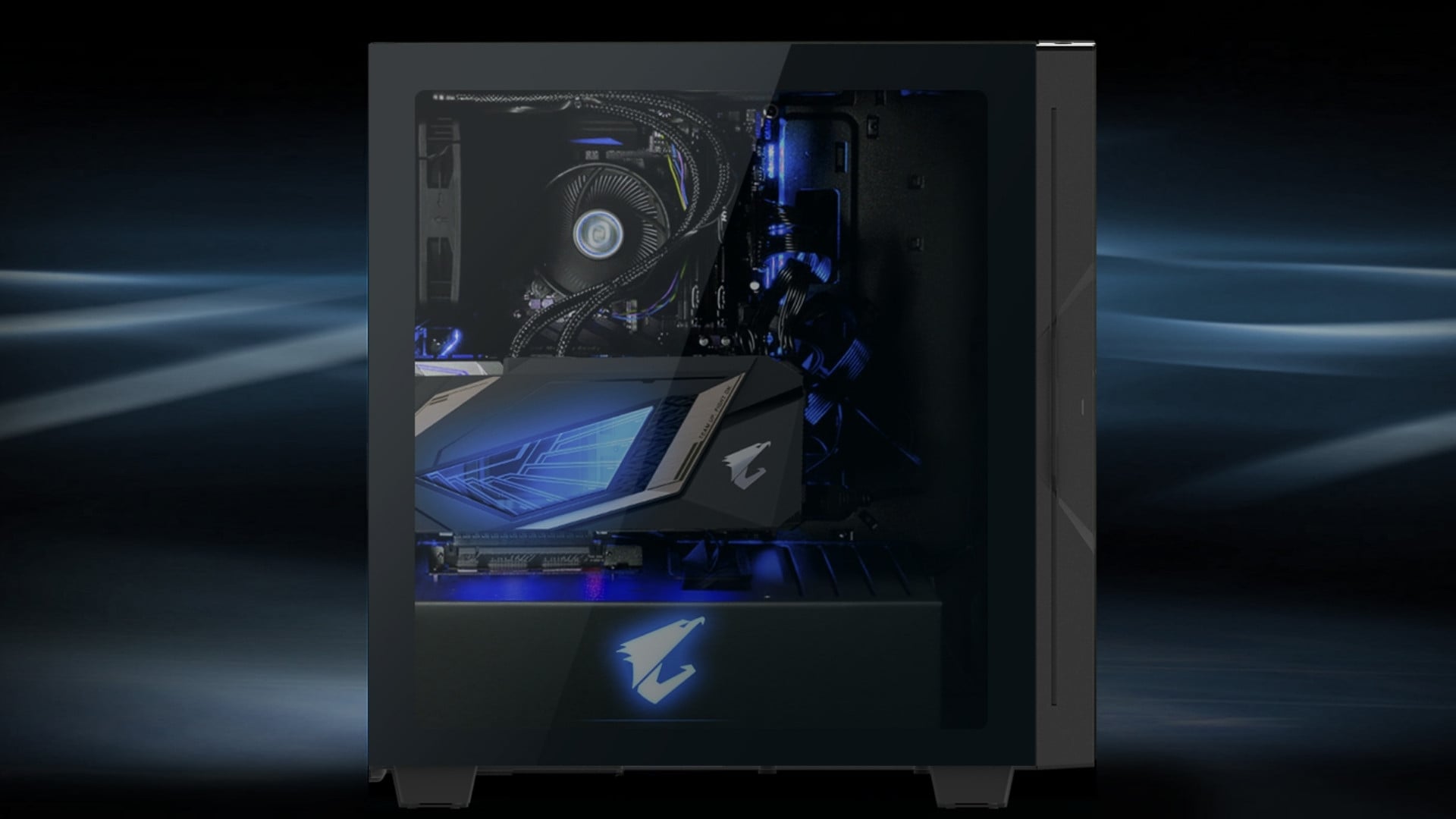 Thùng máy Gigabyte AORUS C300 Glass – Không gian rộng hỗ trợ VGA 400mm và dựng card đồ họa