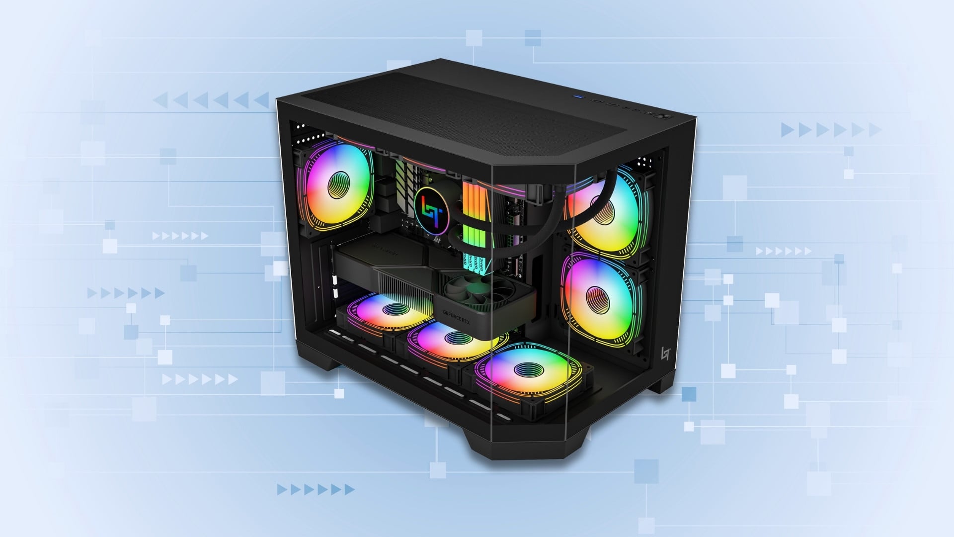 Thùng máy LinkTech Shiva – Hỗ trợ tối đa 9 fan