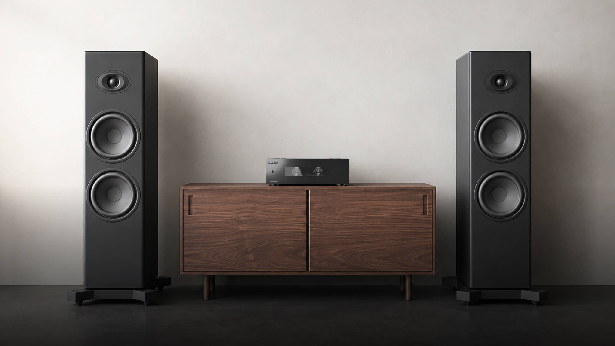 Eversolo AMP-F8 trong hệ thống stereo phòng khách
