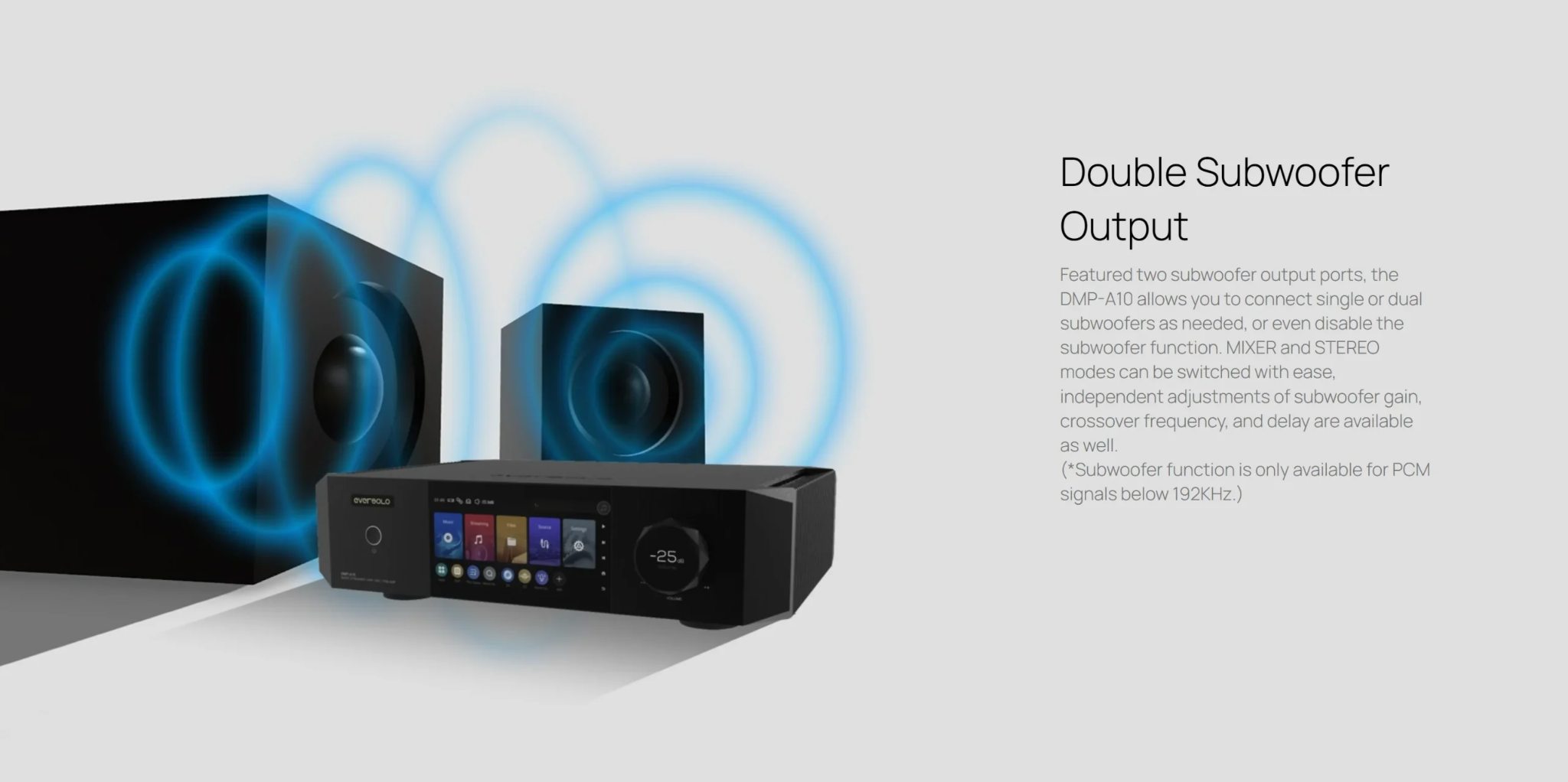 Đầu ra subwoofer kép DMP-A10