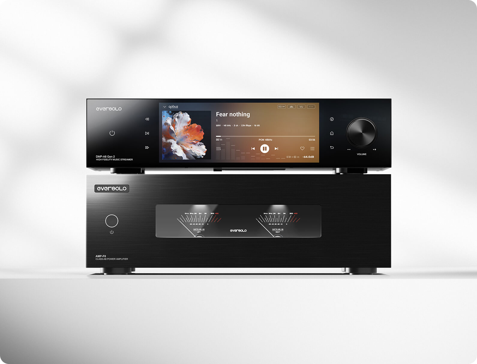 AMP-F8 phối ghép cùng streamer Eversolo