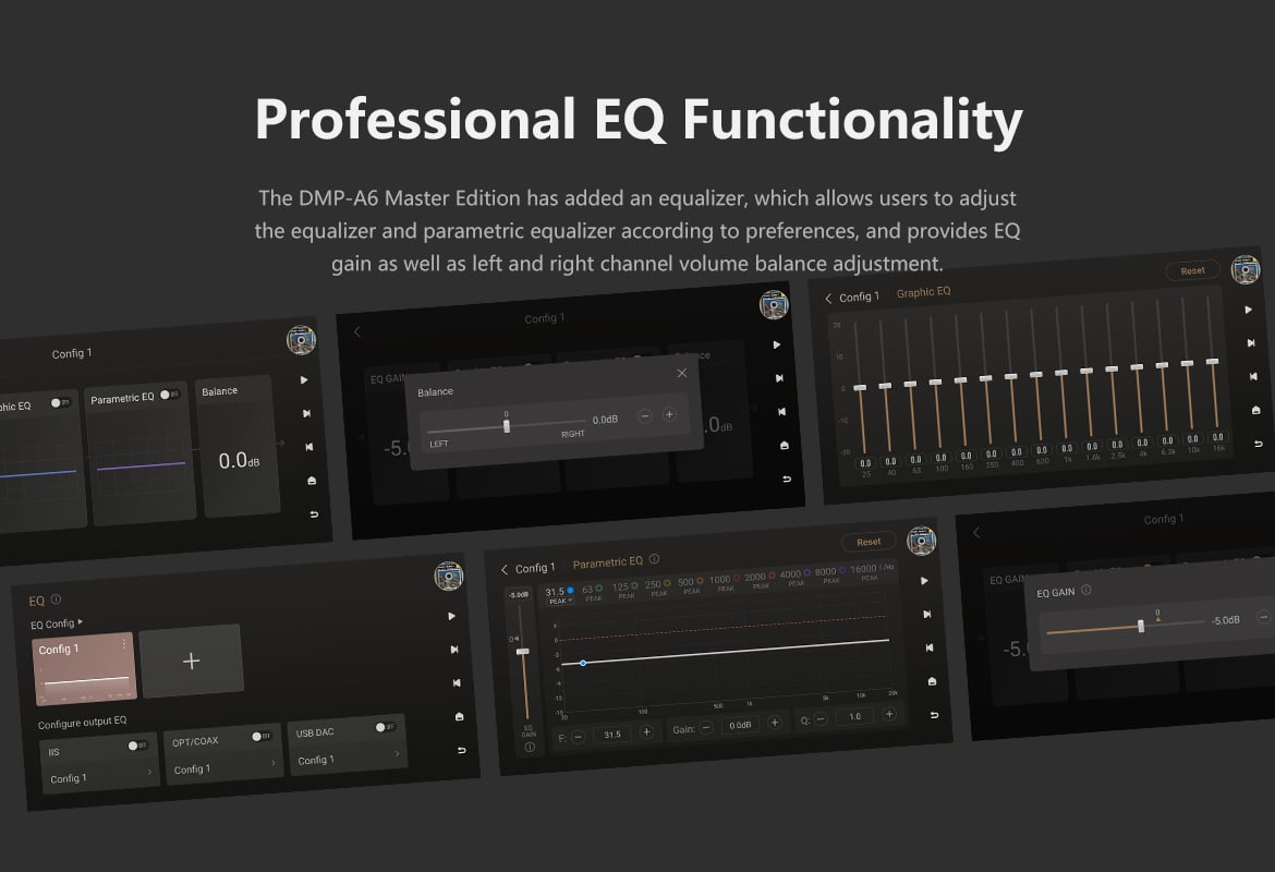 Eversolo DMP-A6 Master Edition – Chức năng EQ chuyên nghiệp