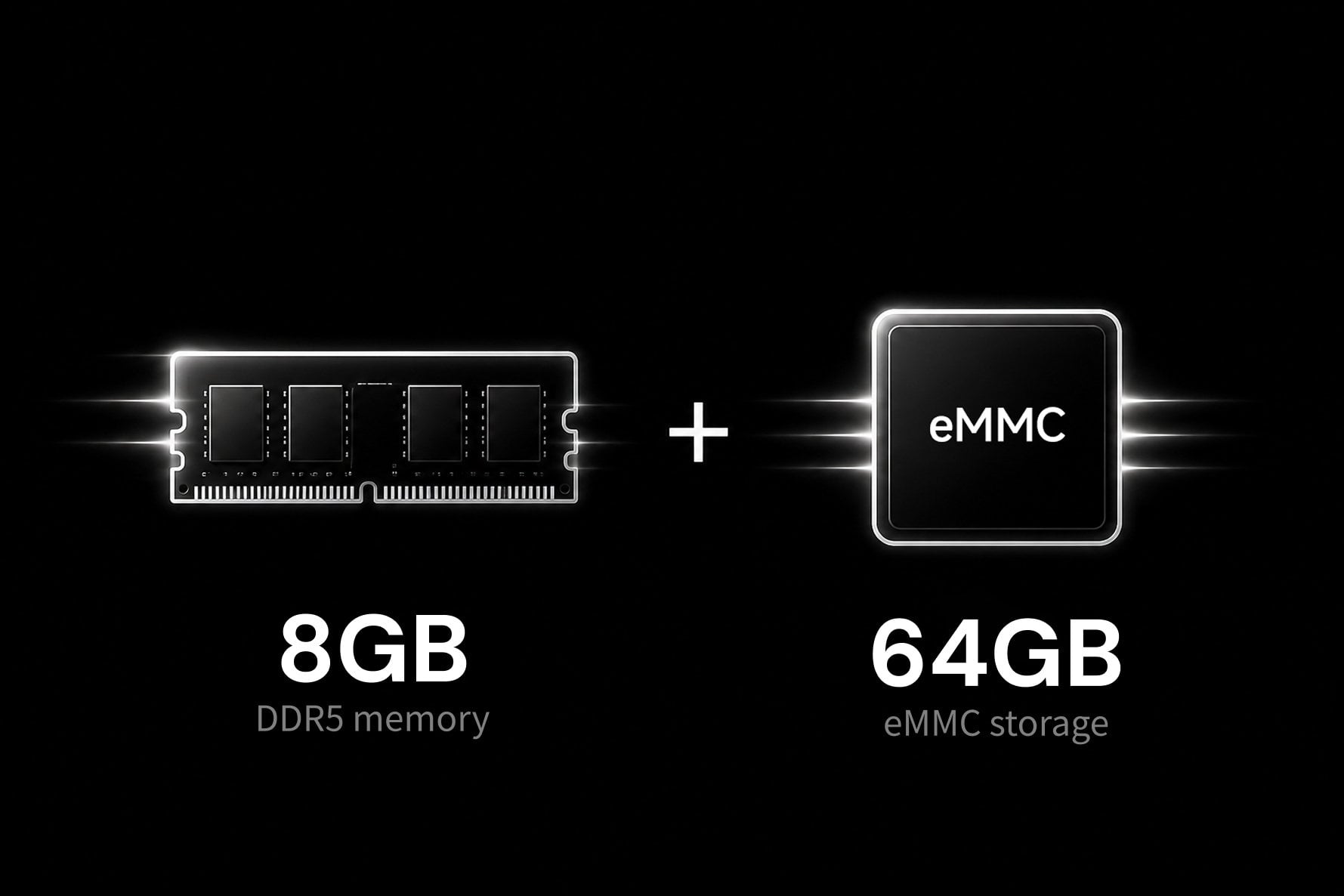 DDR5 8GB và eMMC 64GB