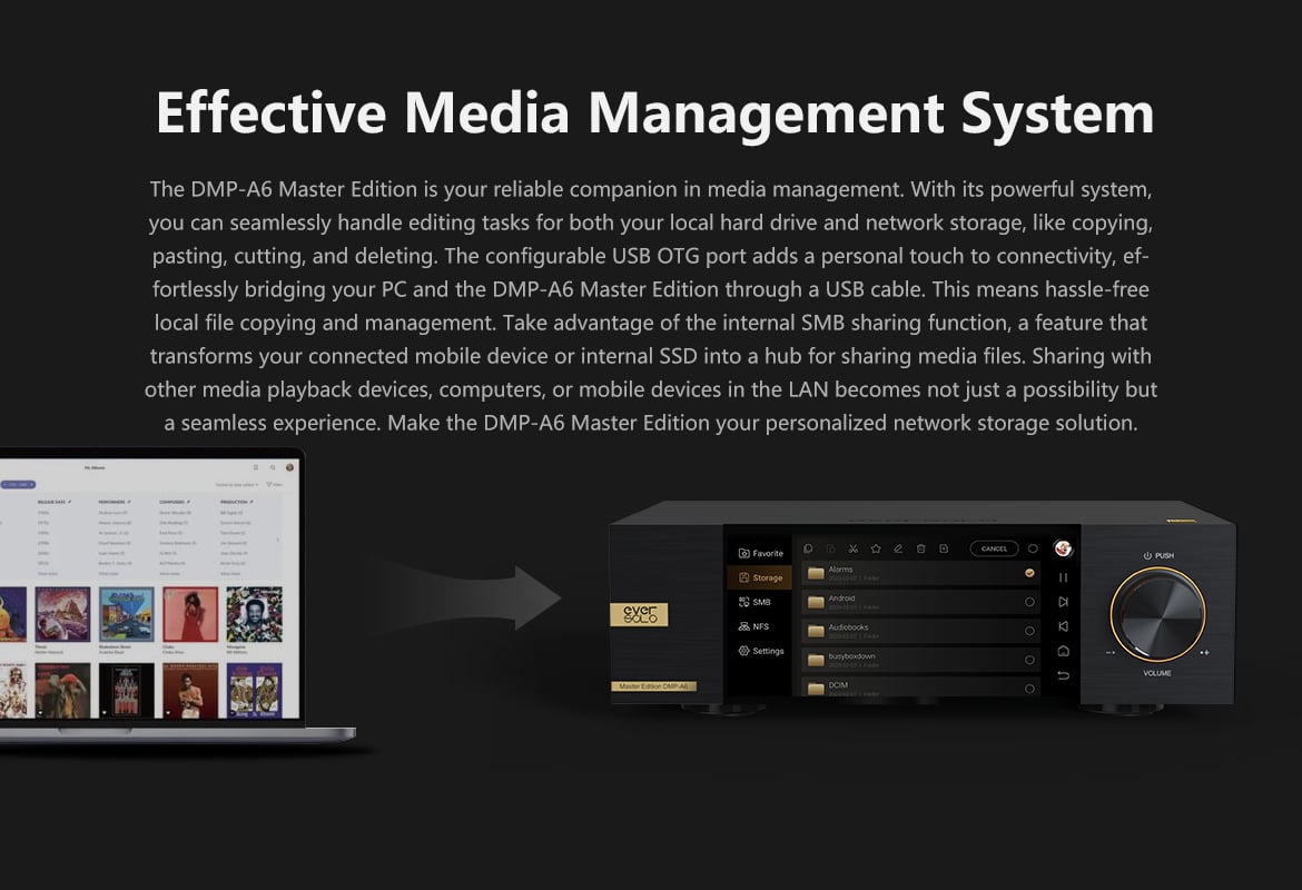 Eversolo DMP-A6 Master Edition – Hệ thống quản lý phương tiện hiệu quả