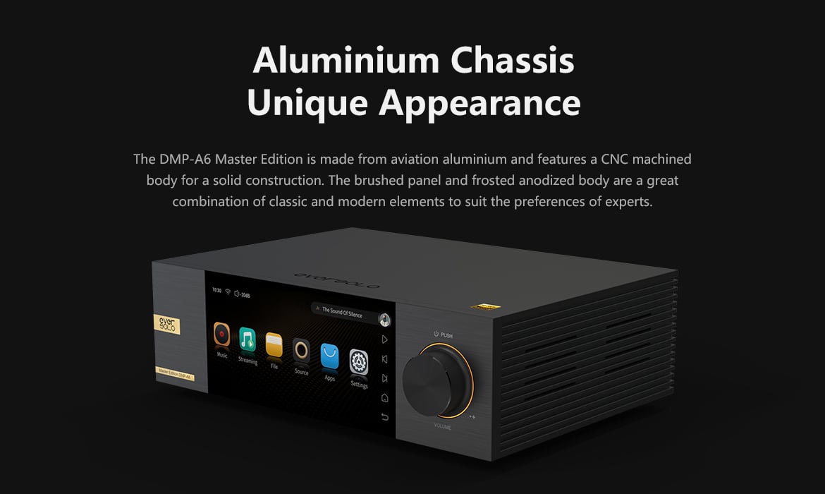 Eversolo DMP-A6 Master Edition – Khung nhôm ngoại hình độc đáo