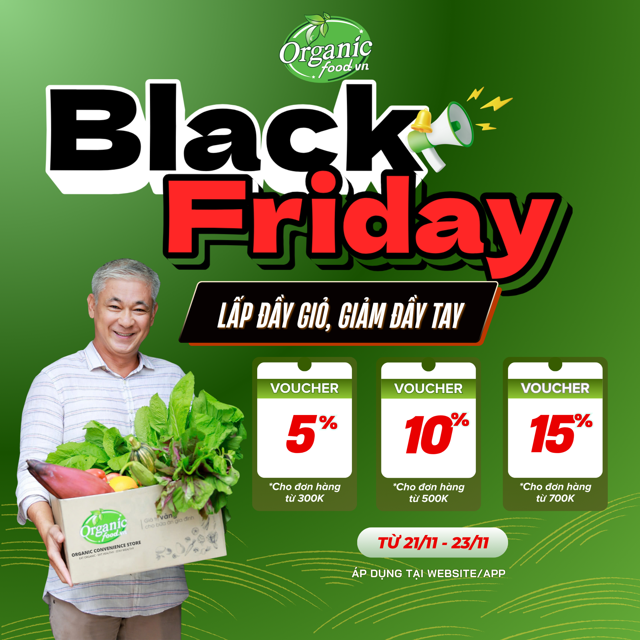 Black Friday: Lấp Đầy Giỏ - Giảm Đầy Tay Tại Organicfood.vn