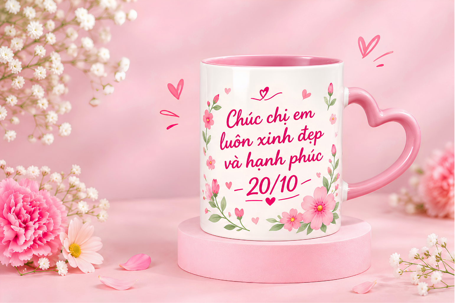 Quà Tặng 20/10 Ý Nghĩa - Ly Sứ In Hình Theo Yêu Cầu