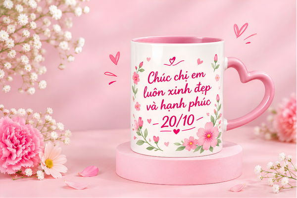 Quà Tặng 20/10 Ý Nghĩa - Ly Sứ In Hình Theo Yêu Cầu