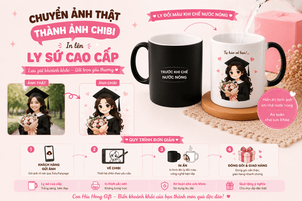 dịch vụ vẽ ảnh thật thành ảnh chibi tại con hiu hồng gift