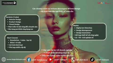 Các chương trình tại Istituto Marangoni Milano Design – Hệ sinh thái đào tạo thiết kế toàn cầu