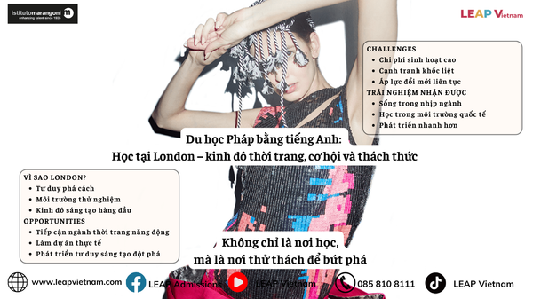 Du học Pháp bằng tiếng Anh: Học tại London – kinh đô thời trang, cơ hội và thách thức