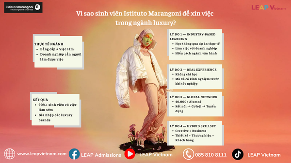 Vì sao sinh viên Istituto Marangoni dễ xin việc trong ngành luxury?