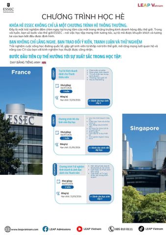 Chương trình Học hè tại ESSEC Business School – Trải nghiệm học tập quốc tế dành cho học sinh và sinh viên