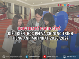 Université Paris Cité : Điều kiện, học phí và chương trình tiếng Anh mới nhất 2026/2027