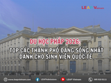 Du học Pháp 2026 : Top các thành phố đáng sống nhất dành cho sinh viên quốc tế