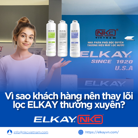 Vì sao khách hàng cần thay lõi lọc ELKAY thường xuyên?