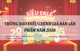 THÔNG BÁO ĐIỀU CHỈNH GIÁ BÁN & CHƯƠNG TRÌNH XẢ KHO CUỐI NĂM 2026