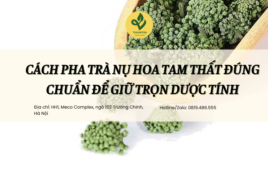 Cách pha trà nụ hoa tam thất đúng chuẩn