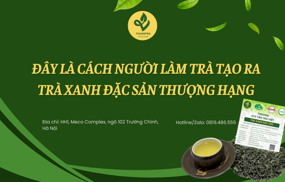 Đây là cách người làm trà tạo ra Trà Xanh Đặc Sản thượng hạng