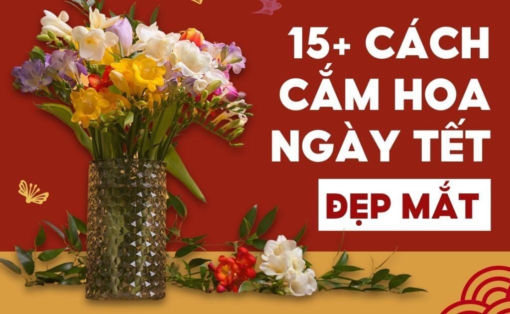Cắm hoa bàn thờ ngày Tết: 15+ mẫu đẹp 2026 Bính Ngọ ý nghĩa tài lộc