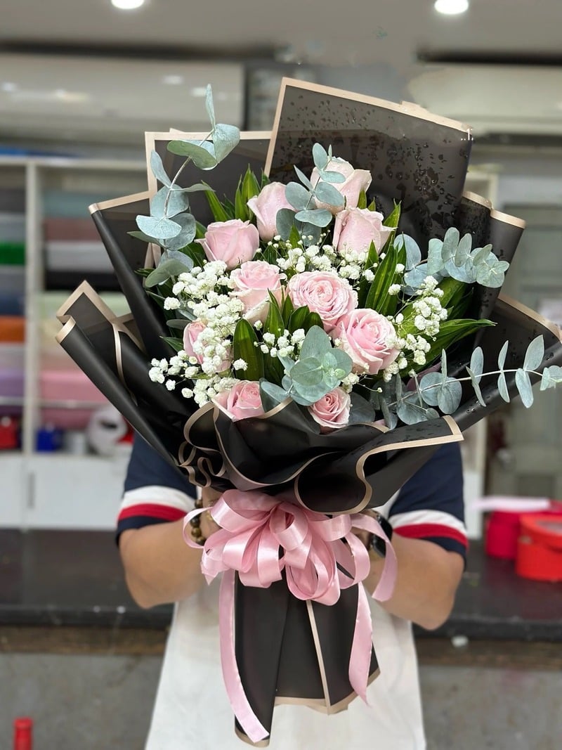 Bó hồng 9 bông tặng mẹ ngày 8/3