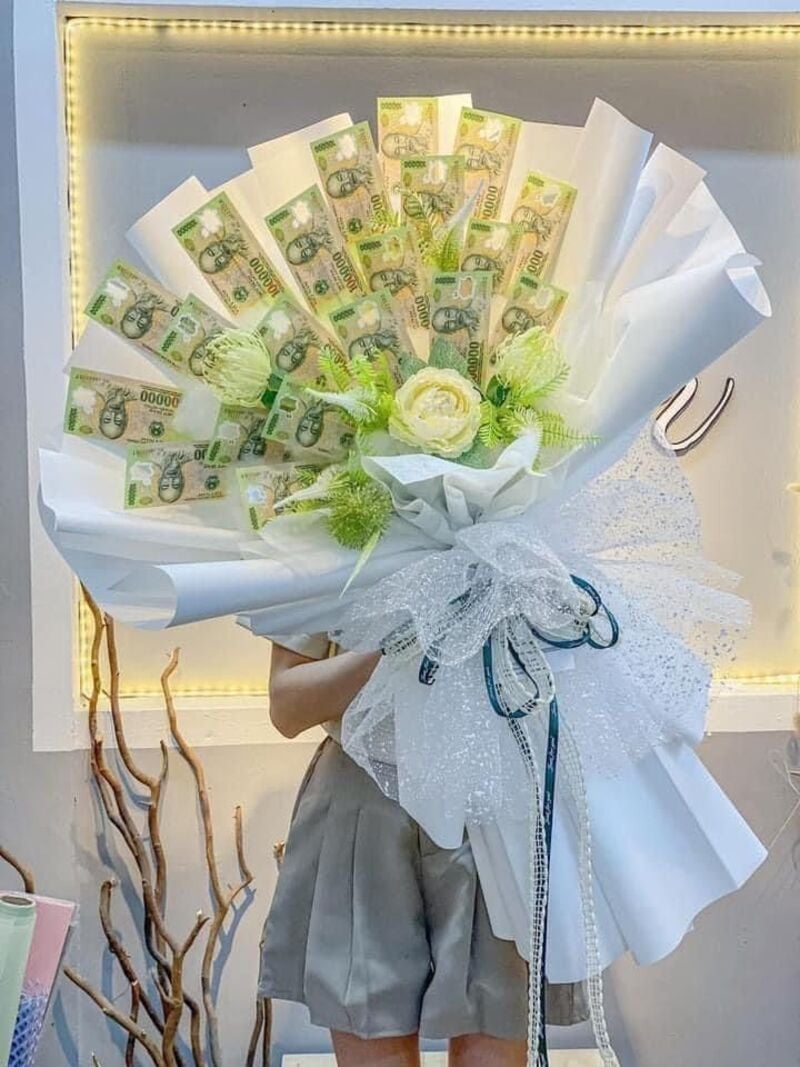 Mẫu hoa tiền 100k đẹp để tặng bạn bè, đối tác