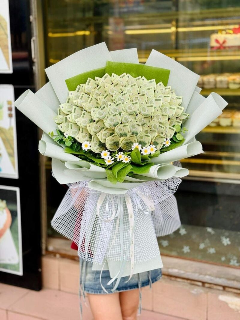 Mẫu hoa tiền 100k đẹp để tặng ngày Quốc tế Phụ nữ 8/3