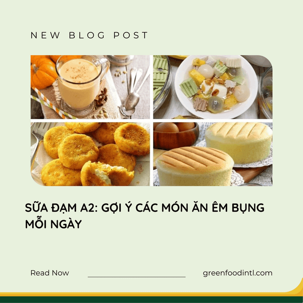 SỮA ĐẠM A2: GỢI Ý CÁC MÓN ĂN ÊM BỤNG MỖI NGÀY