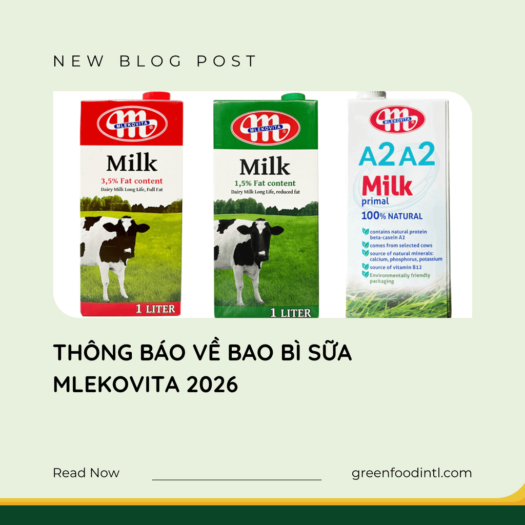 THÔNG BÁO VỀ BAO BÌ SỮA MLEKOVITA 2026