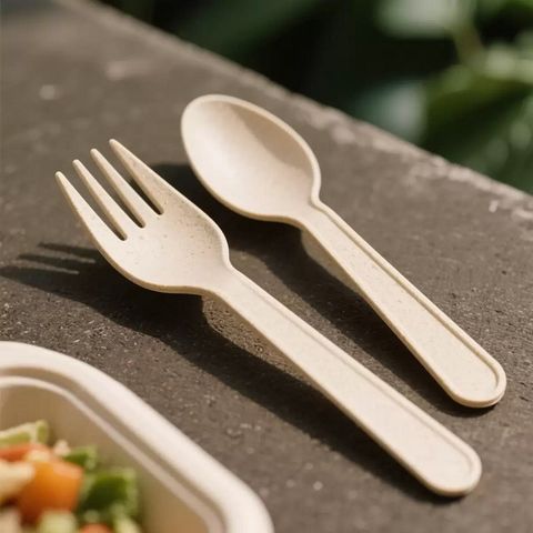 Muỗng Bã Mía Dùng Một Lần Cao Cấp, Không Nhựa, Không Độc Hại
