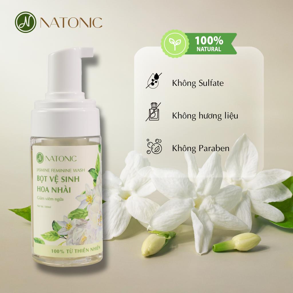 Bọt vệ sinh phụ nữ Hoa Nhài Natonic giảm viêm ngứa, ngừa mùi hôi