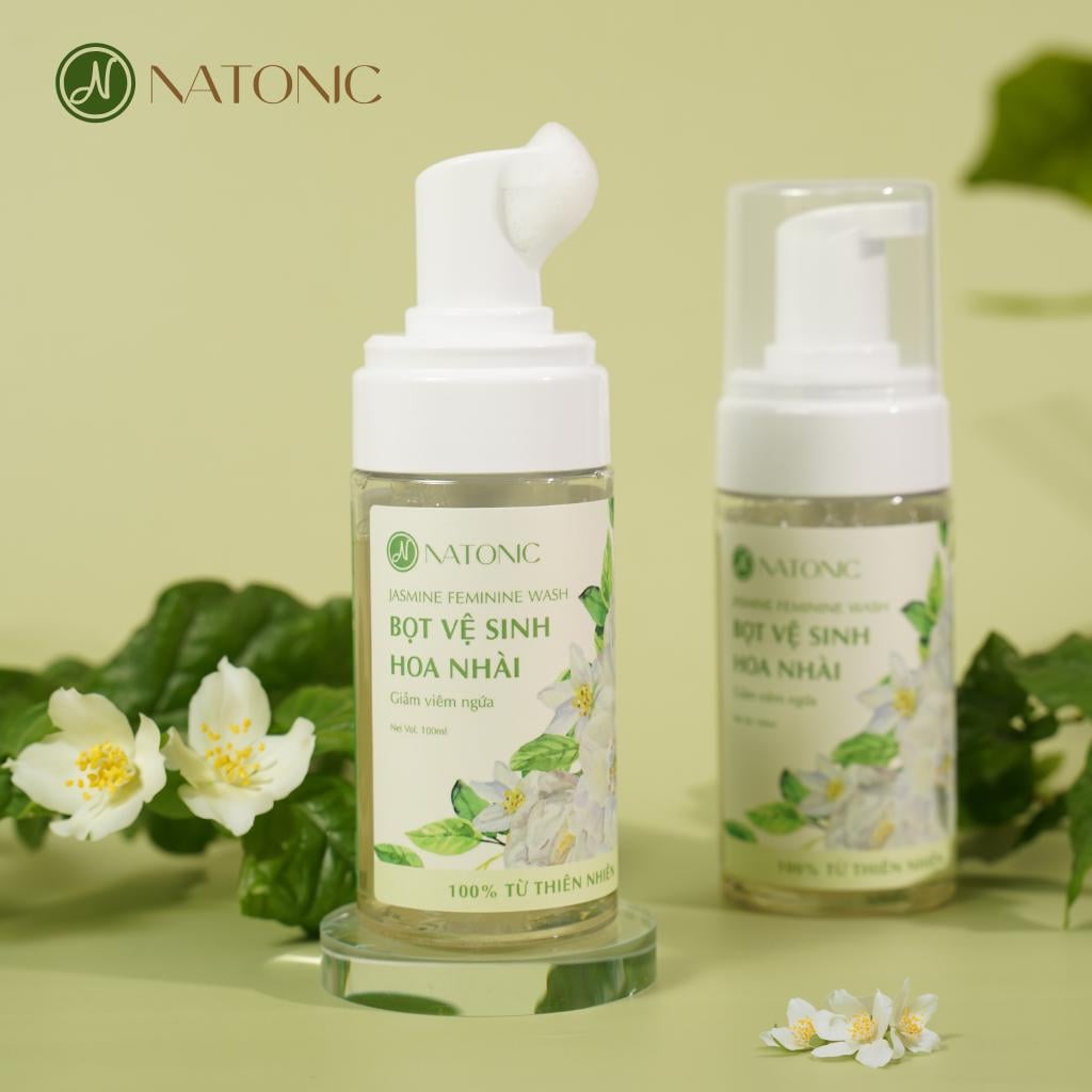 Bọt vệ sinh phụ nữ Hoa Nhài Natonic giảm viêm ngứa, ngừa mùi hôi
