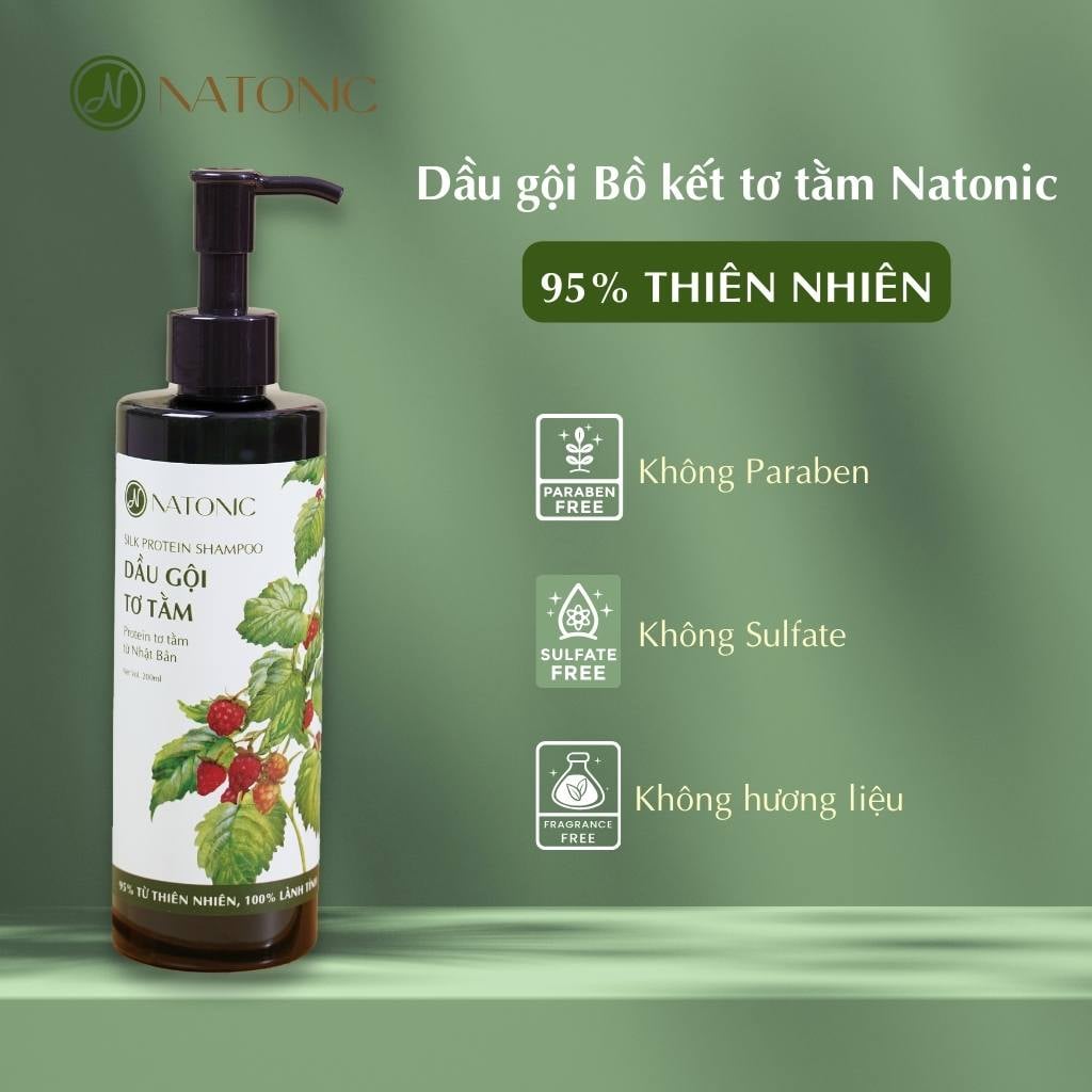 Dầu gội Bồ kết tơ tằm 95% thiên nhiên nhiều bọt, mềm mượt hơn, phù hợp da đầu khô