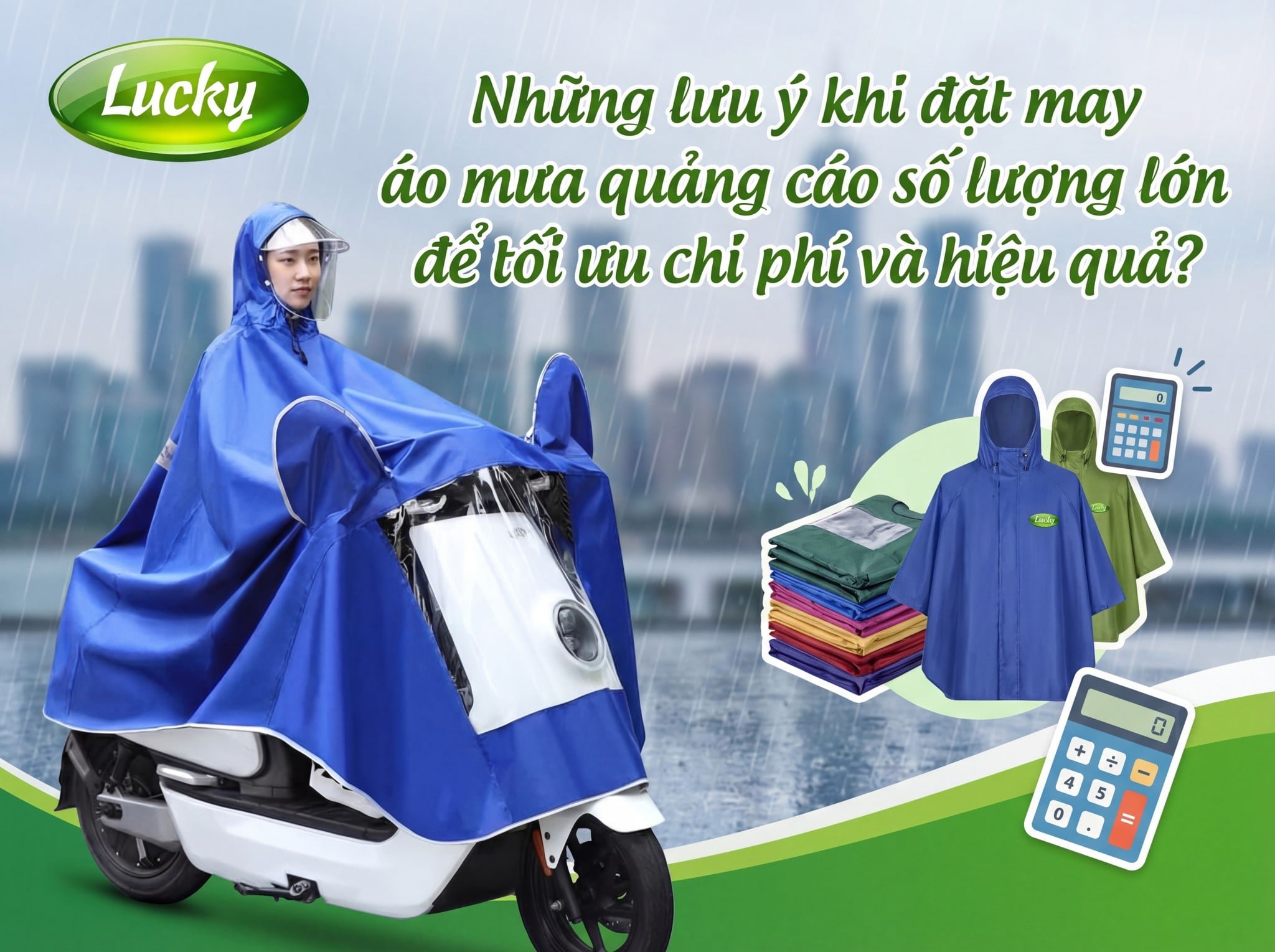 Đặt áo mưa quảng cáo số lượng lớn cần lưu ý gì để tối ưu chi phí và hiệu quả?