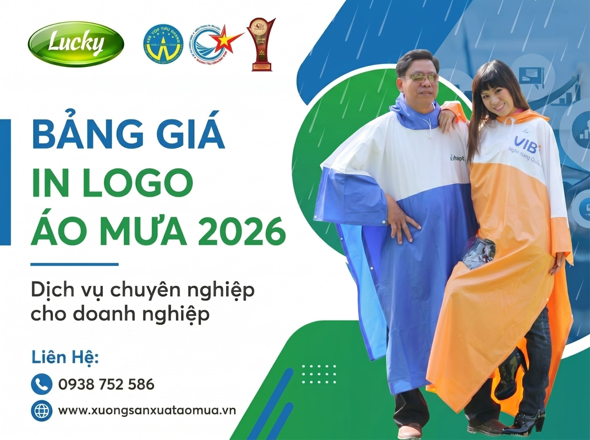 Báo giá áo mưa in logo mới nhất 2026 – Xưởng sản xuất giá tận gốc